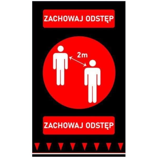 899991-2-hendi-mata-podlogowa-zachowaj-odstep-hurtownia-dropshipping.jpg IEGŪSTIET 900 mm ATTĀLUMU brīdinājuma grīdas paklājiņš