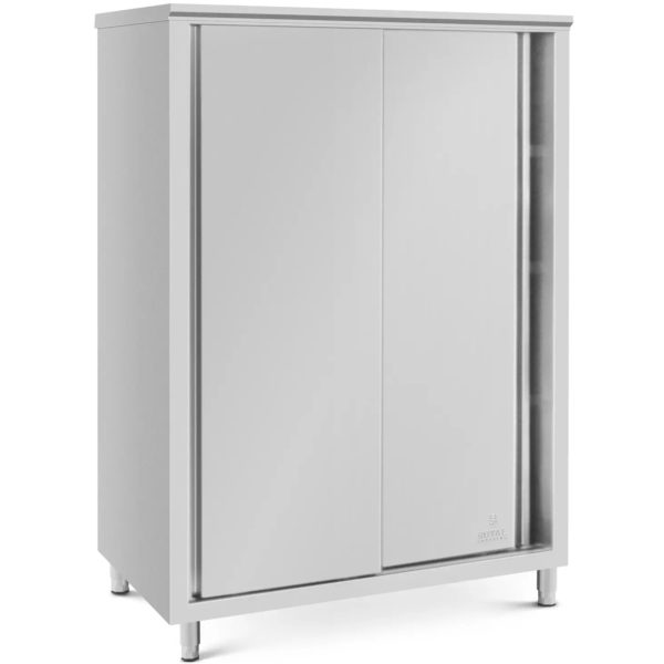 Gastronomiskā skapis ar bīdāmām durvīm STEEL 140 x 60 x 180 cm