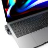 Daudzfunkcionāls centrmezgla statīvs MacBook Pro USB-C USB 3.0 RJ45 HDMI Thunderbolt pelēks