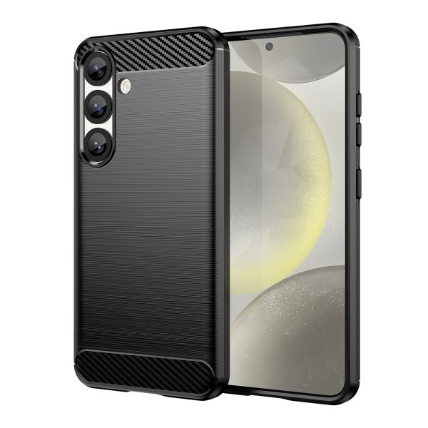 Elastīgs silikona maciņš Xiaomi Redmi Note 14 Pro 4G Carbon vāciņam - melns