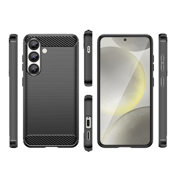 Elastīgs silikona maciņš Xiaomi Redmi Note 14 Pro 4G Carbon vāciņam - melns