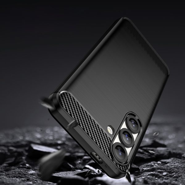 Elastīgs silikona maciņš Xiaomi Redmi Note 14 Pro 4G Carbon vāciņam - melns