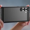 Elastīgs silikona maciņš Xiaomi Redmi Note 14 Pro 4G Carbon vāciņam - melns