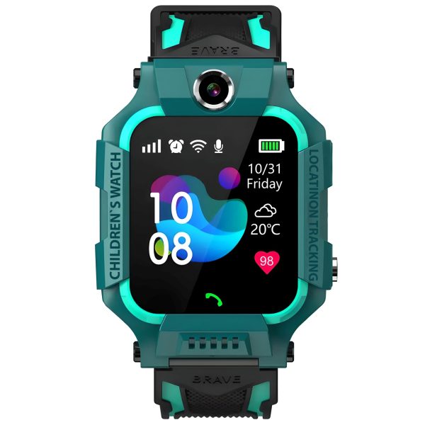 1029678-3-smartwatch-zegarek-dla-dzieci-na-karte-sim-lokaliz-retoo-hurtownia-dropshipping-1.jpg Viedpulkstenis bērniem ar SIM karti, GPS atrašanās vietu, SOS kameru, lukturīti - zaļš un melns