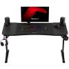 Spēļu galds spēlētājiem LED RGB HERO 3.6 ar regulējamu augstumu 140x60cm - melns