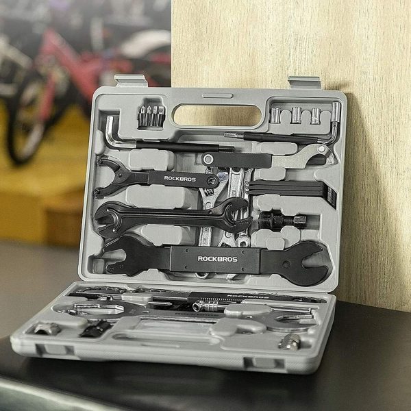 Velosipēda remonta un apkopes instrumentu komplekts koferī - 44 gab.