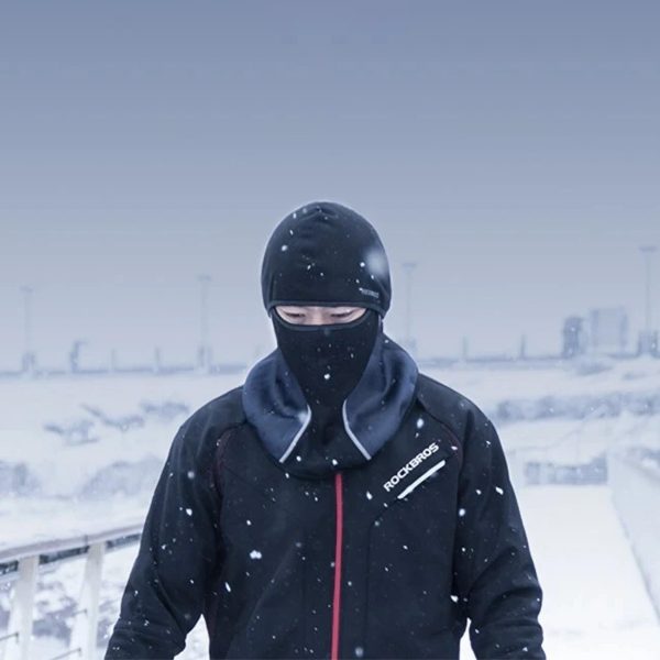 Velosipēdu balaklava, universāla izmēra - melna un pelēka