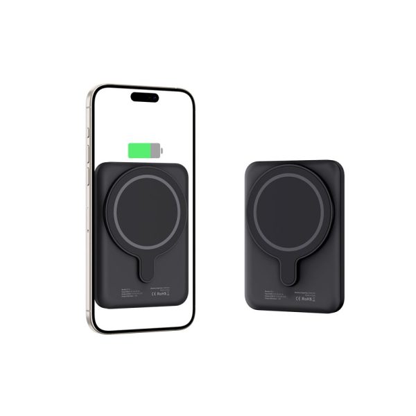LifeMag PB10 MagSafe 15W USB-C magnētiskais barošanas bloks 5000mAh ar USB-C kabeli - melns