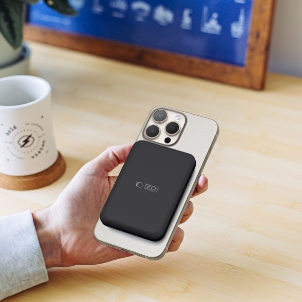 LifeMag PB10 MagSafe 15W USB-C magnētiskais barošanas bloks 5000mAh ar USB-C kabeli - melns