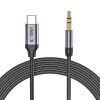 Audio kabelis USB-C - mini ligzda 3,5 mm 1 m - melns