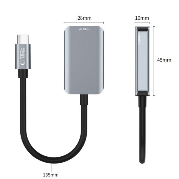 USB-C uz HDMI 4K 60Hz adapteris — melns