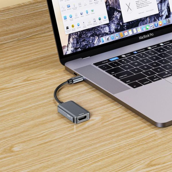 USB-C uz HDMI 4K 60Hz adapteris — melns