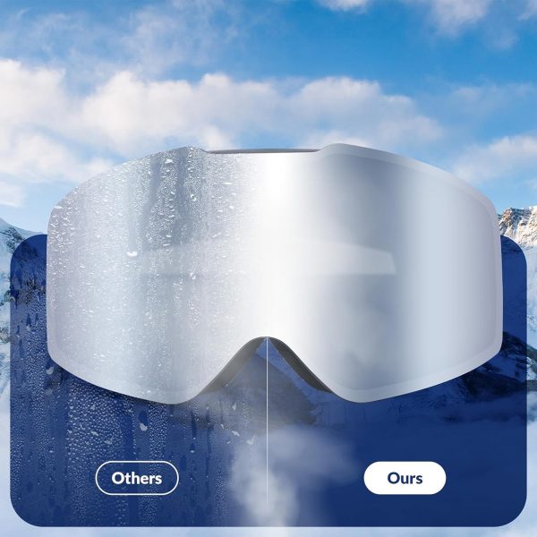 Gogle narciarskie bezramkowe nieparujące UV400 - czarne