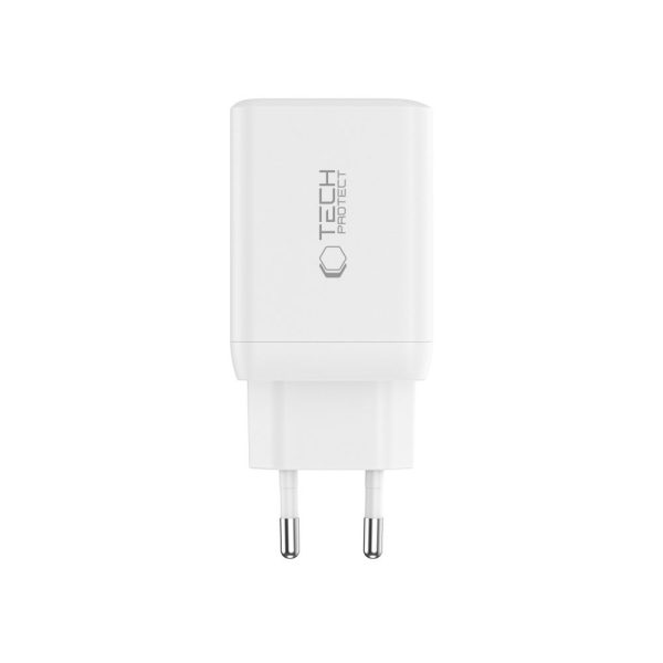 1031114-4-ladowarka-sieciowa-nc45w-gan-2x-usb-c-45w-tech-protect-hurtownia-dropshipping-1.jpg NC45W-GAN 2x USB-C 45W sienas lādētājs - balts