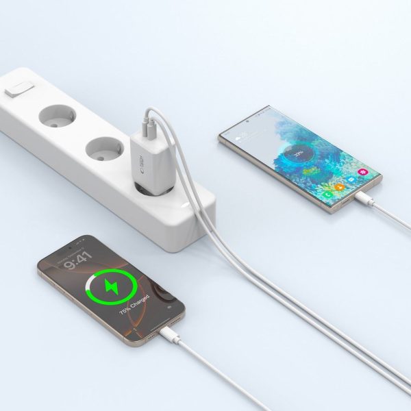 1031114-6-ladowarka-sieciowa-nc45w-gan-2x-usb-c-45w-tech-protect-hurtownia-dropshipping-1.jpg NC45W-GAN 2x USB-C 45W sienas lādētājs - balts