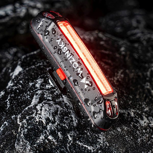 Uzlādējamu velosipēda lukturu komplekts, priekšējais un aizmugurējais, 400 lm - melns