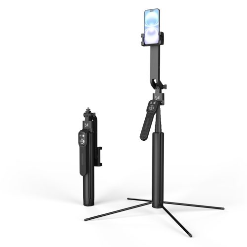 1031120-1-selfie-stick-statyw-do-zdjec-sledzenie-twarzy-ai-g-wozinsky-hurtownia-dropshipping-1.jpg Selfiju nūja ar 360° mākslīgā intelekta sejas izsekošanu un žestu vadību - melna