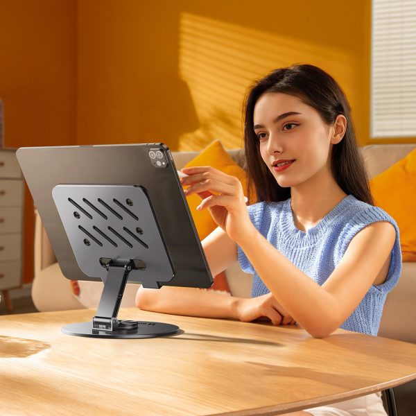 1031128-6-stojak-podstawka-biurkowa-na-tablet-skladana-wozinsky-hurtownia-dropshipping-1.jpg 360 grādu salokāms planšetdatora galda statīvs - pelēks