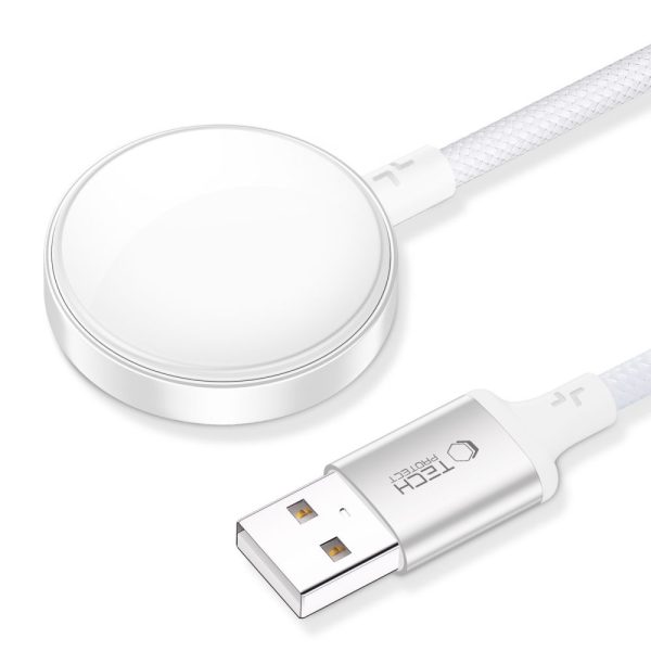 Apple Watch USB-A 3W 1m bezvadu lādētājs - balts