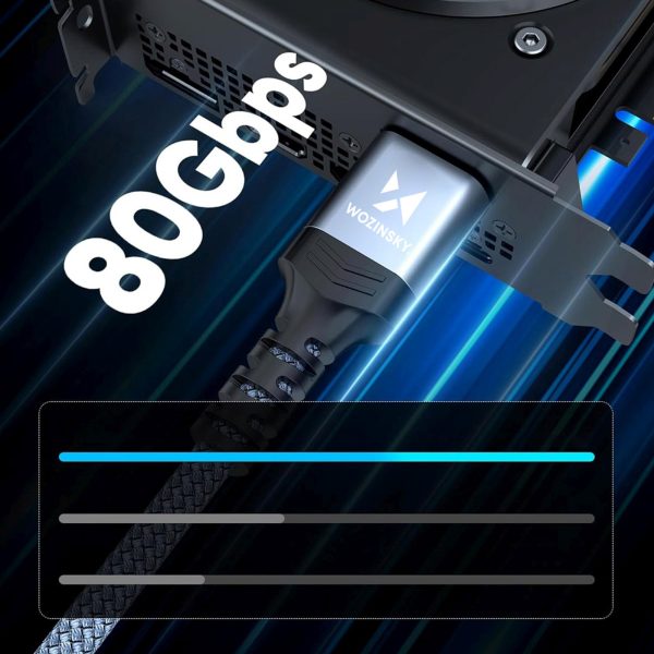 DisplayPort kabelis ar VESA sertifikātu 80 Gb/s 16K HDR HDCP DSC 2 m - melns