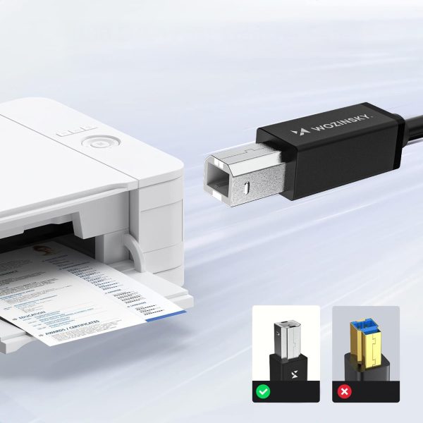 Kabelis printera skenerim USB-B - USB-C 1m - melns