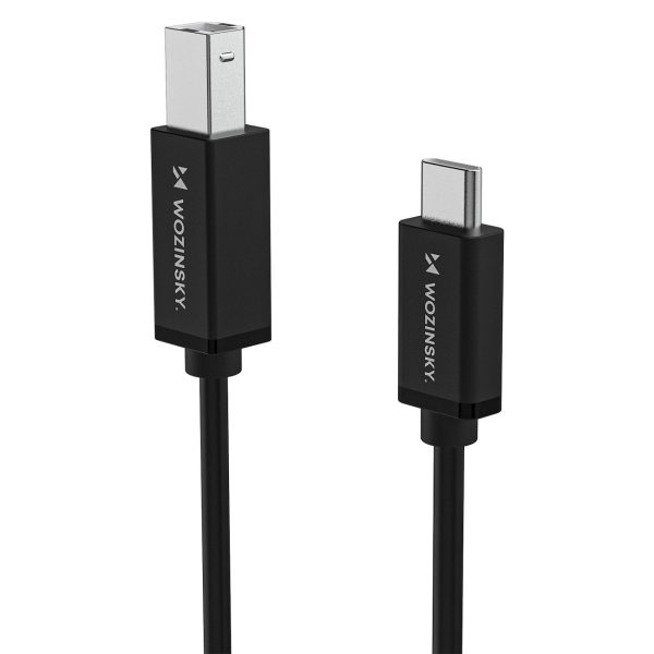 Kabelis printera skenerim USB-B - USB-C 1m - melns