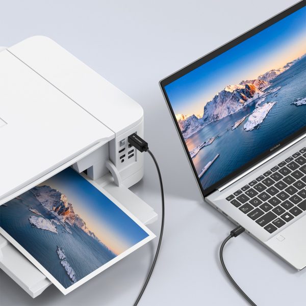 Kabelis printera skenerim USB-B - USB-C 1m - melns