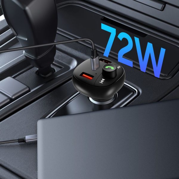 1031151-5-ladowarka-samochodowa-z-transmiterem-usb-a-usb-c72-tech-protect-hurtownia-dropshipping-1.jpg Automašīnas lādētājs ar USB-A USB-C PD raidītāju 72W - melns