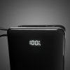 Powerbank 20000mAh USB-A USB-C ar iebūvētu displeju un 20W USB-C kabeli - melns