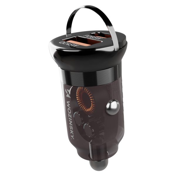 1031160-1-ladowarka-samochodowa-usb-a-usb-c-pd-qc-65w-wozinsky-hurtownia-dropshipping-1.jpg USB-A USB-C PD QC 65W automašīnas lādētājs - melns