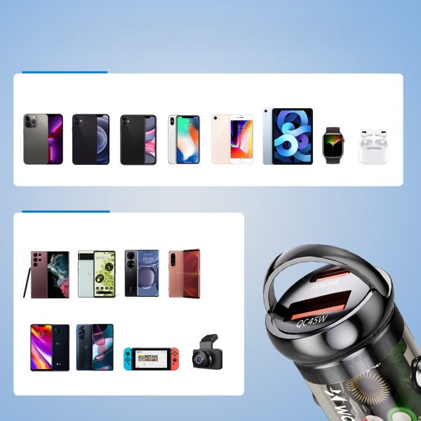 1031160-9-ladowarka-samochodowa-usb-a-usb-c-pd-qc-65w-wozinsky-hurtownia-dropshipping-1.jpg USB-A USB-C PD QC 65W automašīnas lādētājs - melns