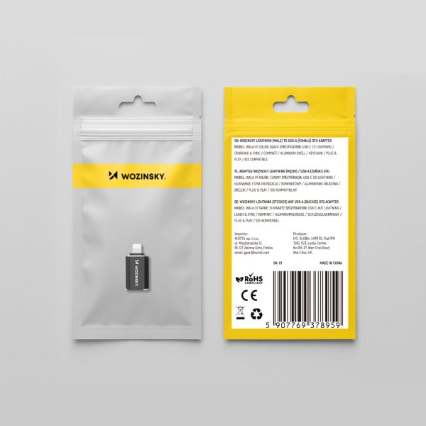 iPhone Lightning uz USB-A OTG adapteris — melns