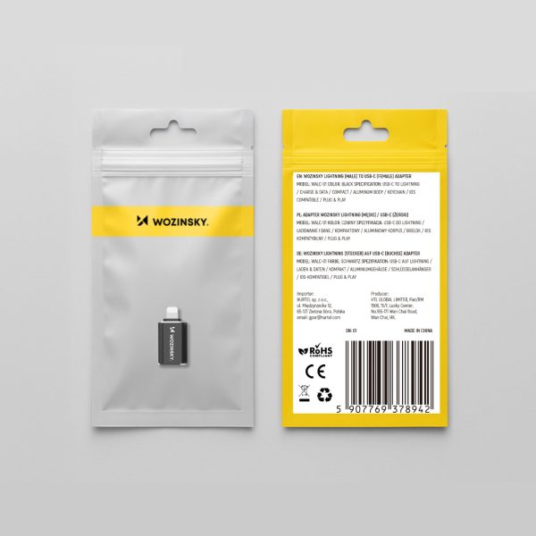 iPhone Lightning uz USB-C adapteris — melns