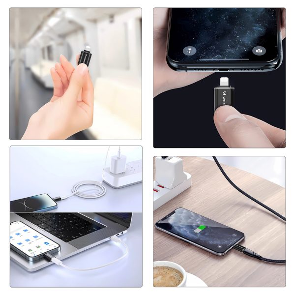 iPhone Lightning uz USB-C adapteris — melns