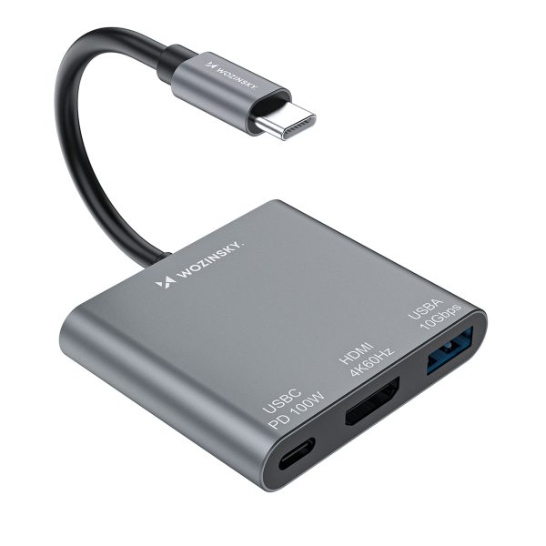 1031166-2-hub-rozdzielacz-usb-c-na-usb-c-usb-a-hdmi-wozinsky-hurtownia-dropshipping-1.jpg USB-C uz USB-C USB-A HDMI PD 10Gb/s 4K sadalītāja centrmezgls - pelēks