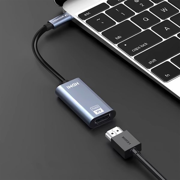 1031167-9-adapter-przejsciowka-usb-c-hdmi-4k-60hz-wozinsky-hurtownia-dropshipping-1.jpg USB-C uz HDMI 4K 60Hz adapteris — melns