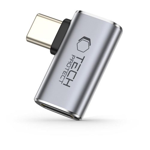 1031170-1-adapter-przejsciowka-katowa-usb-c-szary-tech-protect-hurtownia-dropshipping-1.jpg USB-C leņķiskais adapteris — pelēks