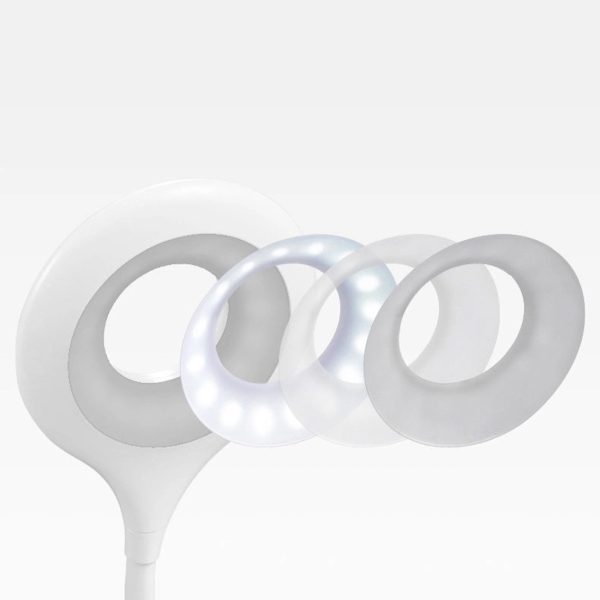 Mini bezvadu LED lasīšanas lampa ar klipsi un USB-C kabeli, 80lm - balta