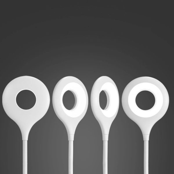 Mini bezvadu LED lasīšanas lampa ar klipsi un USB-C kabeli, 80lm - balta