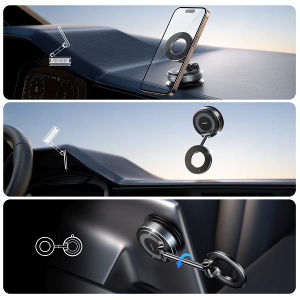 MagSafe magnētiskais automašīnas paneļa stiprinājums - tumši pelēks