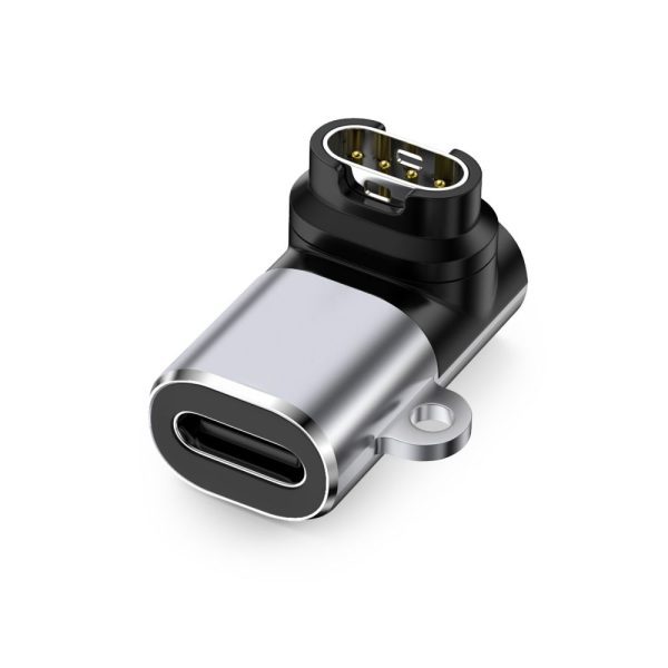 1031188-3-adapter-przejsciowka-usb-c-do-garmin-tech-protect-hurtownia-dropshipping-1.jpg USB-C leņķiskais adapteris Garmin pulksteņiem — pelēks