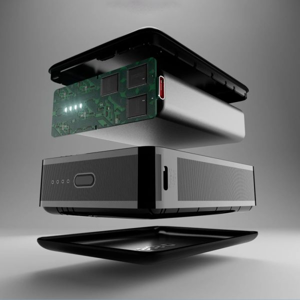 Powerbank 20000mAh klēpjdatoram, planšetdatoram, viedtālrunim PD AFC USB-C USB-A 65W - melns