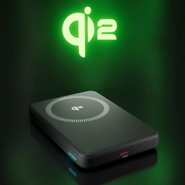 Mag Power Qi2 5000 mAh MagSafe USB-C PD 20W bezvadu pārnēsājamais akumulators - melns