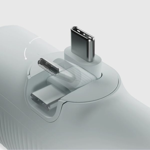 EcoPower 5000 mAh 10W pārnēsājamais akumulators ar iebūvētu USB-C portu - pelēks