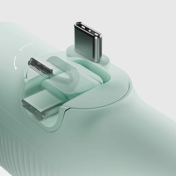 EcoPower 5000 mAh 10W ārējais akumulators ar iebūvētu USB-C portu - zaļš