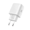 NCA30 USB-A USB-C PD QC 30W sienas lādētājs ar 1m USB-C kabeli - balts