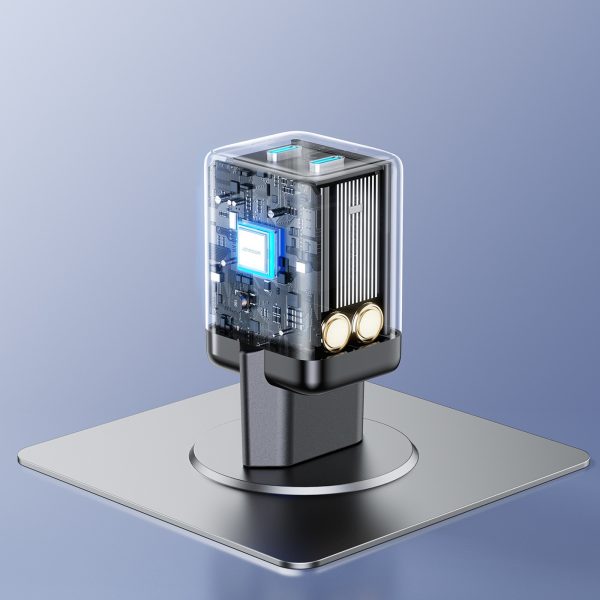 2x USB-C ES 45W sienas lādētāji - melni