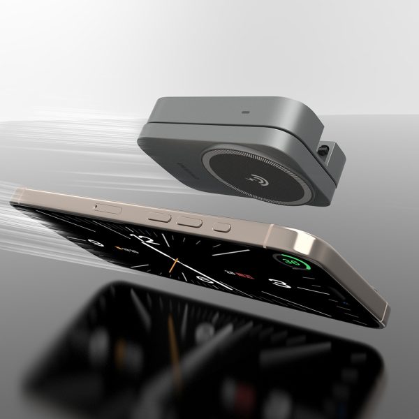 A11 3-in-1 MagSafe 15W induktīvā uzlādes stacija - pelēka