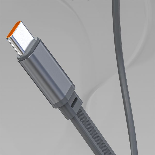 K31 Pro 20000mAh pārnēsājamais akumulators ar ievelkamu USB-C kabeli 45W - pelēks