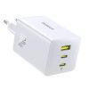 EnerFill FE11 2x USB-C USB-A 100W sienas lādētājs - balts